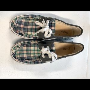 Dexter womens plaid moccasin sneakers, size 8